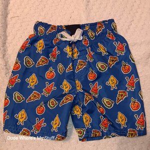 THE ORIGINAL J.A.C.H.S. CO MANUFACTURING BOYS SWIM SHORTS - SIZE 3T - FOOD PRINT